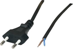 POSAC-CEE7/16BK30: POS AC cable CEE7/16-YJ01[2,5A]-tinned ends H03VVH2-F2G0,75 L=3000 black