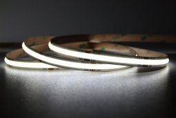 Taśma LED MPL Power Profesjonalna taśma LED typu COB, 12W 480 chips/m, CRI >90, 24V, biala, 6500K, IP20, 50m