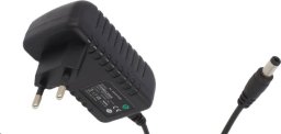 Zasilacz impulsowy 5V/2A/10W czarny, adapter horyzontalny, gniazdo AC:CEE7/16. wtyk DC:2.1/5.5(+)
