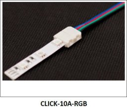 MPL Power złączka jednostronna do taśmy 10mm RGB z przewodem
