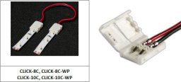 MPL Power złączka dwustronna do taśmy 10mm z przewodem