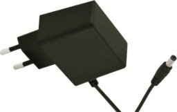 Zasilacz POSC 5V/3A/15W, adapter czarny, gniazdo AC:CEE 7/16. wtyk 2.1x5.5mm prosty