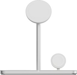 LINQ byELEMENTS 3in1 Qi2 Wireless Charging Stand, Indoor, AC, Wireless charging, Silver, White