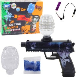 LeanToys Pistolet Automatyczny Na Kulki Wodne Żelowe Czaszka EDUKAMP