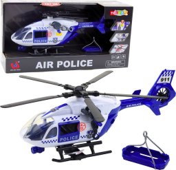LeanToys Helikopter Policyjny Hak Nosze Światła Dźwięki 1:12