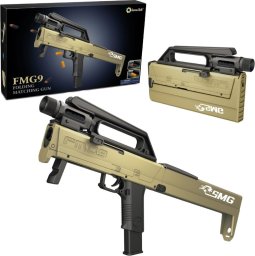 LeanToys Karabin Składany FMG9 Strzałki Piankowe Łuski Latarka Broń