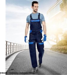 COOL TREND Ardon - spodnie ochronne, klasyczne ogrodniczki męskie o sportowym kroju - niebiesko-niebieski H8420 70