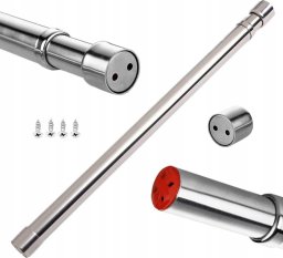 Drążek Karnisz  Przysznicowy  Rozporowy Teleskopowy  Metalowy 51-100Cm + Gratis