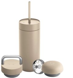 Fellow - Carter Move Mug 3 w 1 - Kubek termiczny + 3 nakrętki - Piaskowy 473 ml