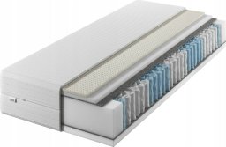 IZER Materac 150x200 | 24 cm| z LATEX | Dwustronny H3 | 7 stref | Rdzeń ze sprężyn kieszeniowych | Pikowany pokrowiec | Materac sprężynowy DL