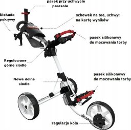 Manualny wózek golfowy Clicgear Model 4.0 (srebrny mat)