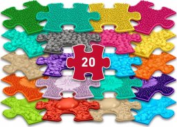 Askato Mata Sensoryczna Ortopedyczna Zestaw 20w1 Mini Puzzle 20x Sensoryka Muffik / Mfk-051