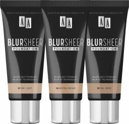 AA Blursheer Foundation Zestaw Podkłady do twarzy (9+3gratis)
