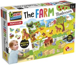 MONTESSORI puzzle game with shaped pieces The Farm, EX72484