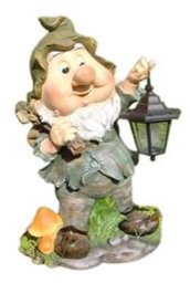 STATUE DWARF WITH LANTERN