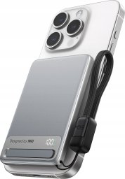 INIU Powerbank MagPro Slim - magnetyczny powerbank bezprzewodowy 5000mAh srebrny - Gwarancja bezpieczeństwa. Proste raty. Bezpłatna wysyłka od 170 zł.