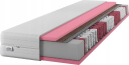 Materac sprężynowy HR GOLD+ 150x200 22cm | KOKOS | Dwustronny H3/H4 | 7 stref | Rdzeń ze sprężyn kieszeniowych | Pikowany pokrowiec