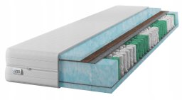 Materac sprężynowy Aqua GOLD+ 80x180 21cm | KOKOS | Dwustronny H3/H4 | 7 stref | Rdzeń ze sprężyn kieszeniowych | Pikowany pokrowiec