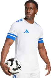 Adidas Koszulka męska adidas Squadra 25 biało-niebieska JG5827 L