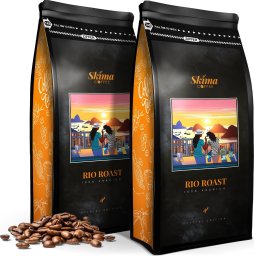 Zestaw Kawa ziarnista 1kgX2 RIO ROAST(SPECIAL EDITION) 100% ARABICA Świeżo Palona do ekspresu + GRATIS