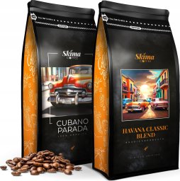 Zestaw Kawa ziarnista 1kgX2 HAVANA CLASSIC BLEND, CUBANO PARADA Świeżo Palona do ekspresu + GRATIS