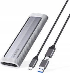 Kieszeń dyskowa M.2 NVME/NGFF USB-C na USB-C/USB-A 6Gbps/10Gbps - szara