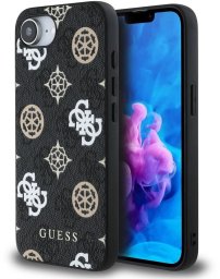 Etui Guess PU 4G Peony z MagSafe na iPhone 16e - czarne