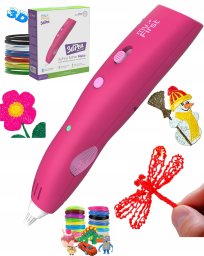 Długopis 3d 3 D Pen Różowy Myfirst Długopis Dla Dzieci Zestaw + Wkłady / Różowy