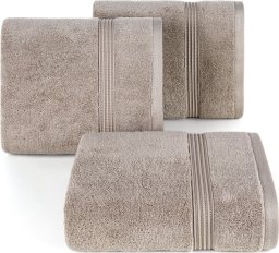 Ręcznik bawełniany frotte z ozdobną bordiurą MOLLY 50X90 beżowy