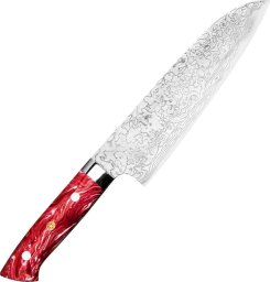 Takeshi Saji Red Turquoise R2 Nóż Santoku 18 cm