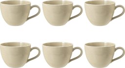 Zestaw 6 filiżanek do kawy 260 ml beżowy- porcelana Seltmann