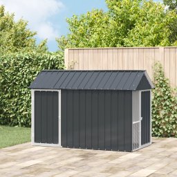 vidaXL Ciemnoszara Ocynkowana stal 112 x 215 x 141 cm Trwała