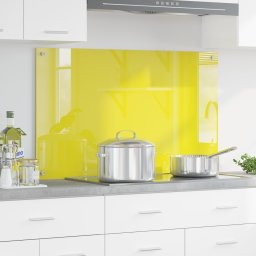 vidaXL Backsplash kuchenny Żółty Szkło hartowane 100 x 60 x 0.6 cm