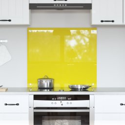 vidaXL Backsplash Kuchenny Żółty Szkło hartowane 70 x 60 x 0.6 cm Trwały