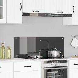 vidaXL Backsplash Kuchenny Ciemnoszary Szkło 110 x 40 cm Wytrzymały
