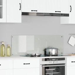 vidaXL Backsplash kuchenny Przezroczysty Szkło 120 x 40 cm Trwały