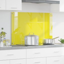 vidaXL Płyta Kuchenne Żółta Szkło hartowane 90 x 60 x 0.6 cm Trwała