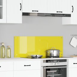 vidaXL Płytka do kuchni Żółta Plastikowa 110 x 40 cm Wstawki dekoracyjne
