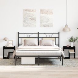 Stoliki nocne vidaXL Zestaw 2 Czarny dąb Drewno inżynieryjne 40x30x40