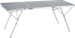 Aluminiowy stół składany Jumbo z uchwytem do przenoszenia 180x70x70cm - srebrny