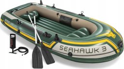 Kajak Łódka 3 osobowa Ponton Seahawk 295cm z wiosłami i pompką INTEX 68380