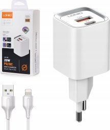 Ładowarka USB 20W PD QC3.0 kabel USB-A Lightning LDNIO A2318C_UL