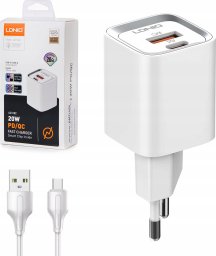 Ładowarka USB 20W PD QC3.0 kabel USB-A microUSB LDNIO A2318C_UM