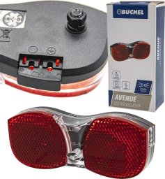Lampka tylna na dynamo, Avenue z LED, na bagażnik z podtrzymaniem