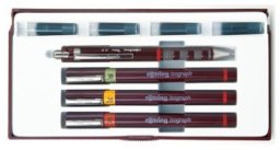 Rotring Isograph 0.2/0.3/0.5 Długopis żelowy Czarny 4 szt.
