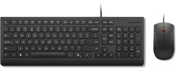 Lenovo Essential | Gaming Keyboard and Mouse Set | Wired | Nordic | Black