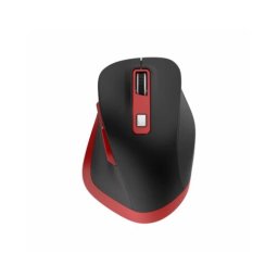 OMEGA MOUSE MYSZ BEZPRZEWODOWA WIRELESS RECHARGEABLE USB-C BLACK RED [46047]