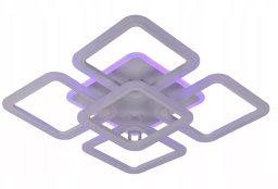Żyrandol LED RGB Kwadrat Plafon Lampa Sufitowa Kwadratowa Biała