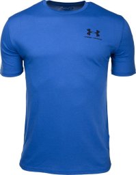 Koszulka męska Under Armour Sportstyle Left Chest Ss niebieska 1326799 432 M