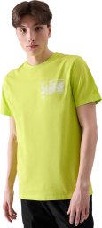 Koszulka męska 4F M2106 zielony neon 4FRSS24TTSHM2106 41N S
